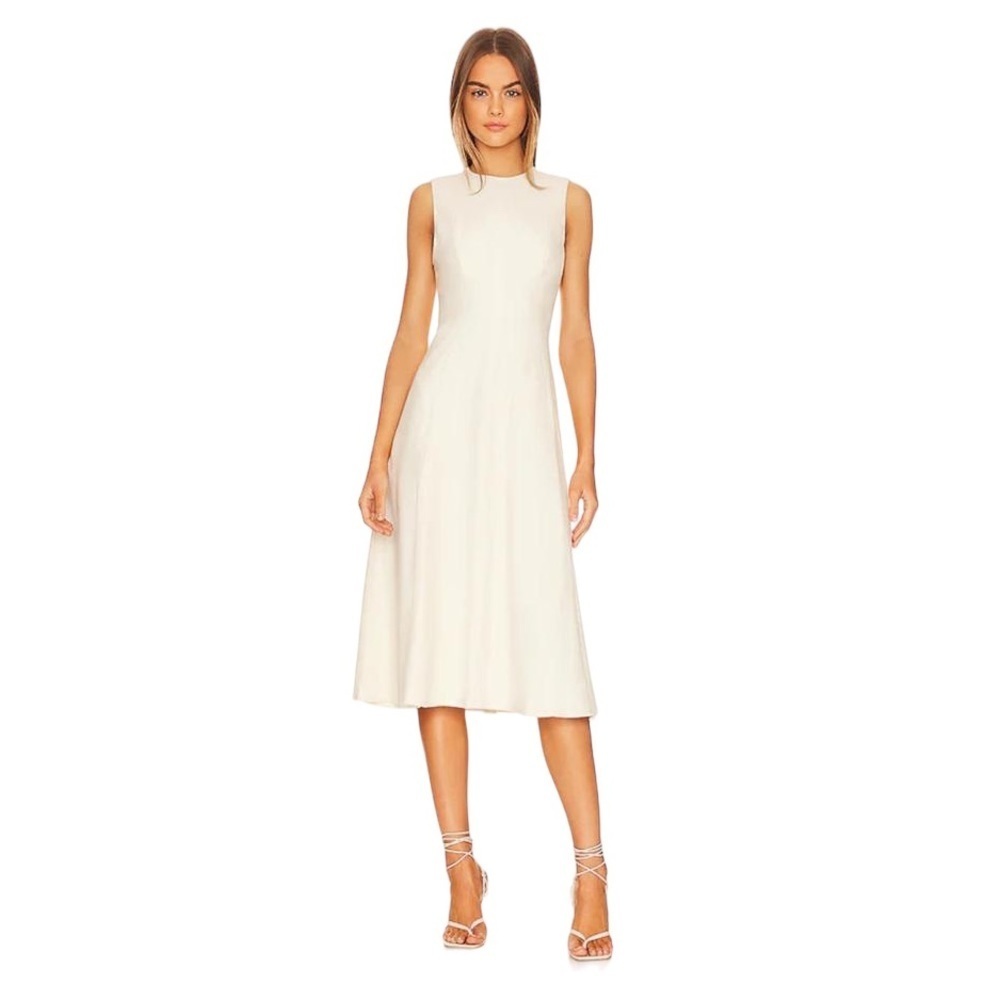 VINCE Women’s Paneled Sleeveless Crew Neck Dress in Chiffon color-Size 4